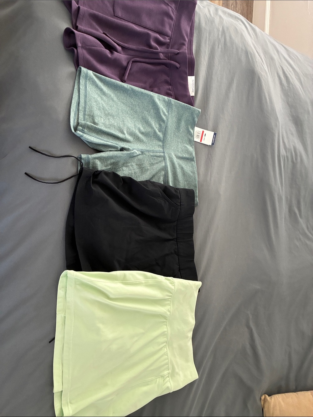Lot of Women's Shorts Pack — Purple, Mint, Black, Light Green